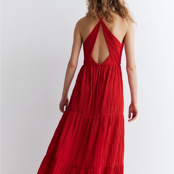 h&M Plisse maxi dress red - Picture 3 of 7